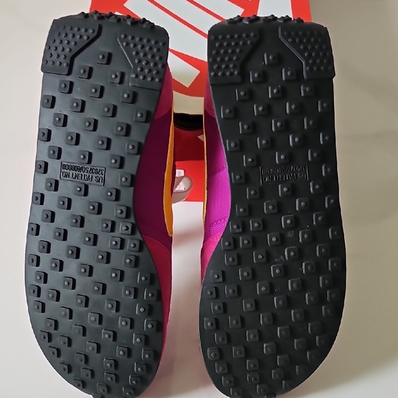 Nike Pink and Yellow Retro Sneakers - Picture 6 of 9